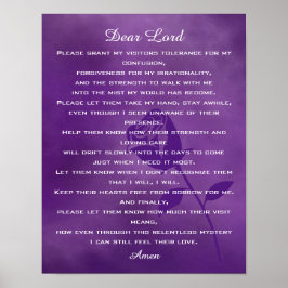 Leven met Alzheimer's Prayer Poster