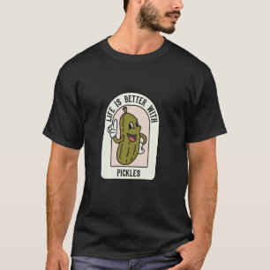 Leven met augurken Ironische komkommer Groente Quo T-shirt