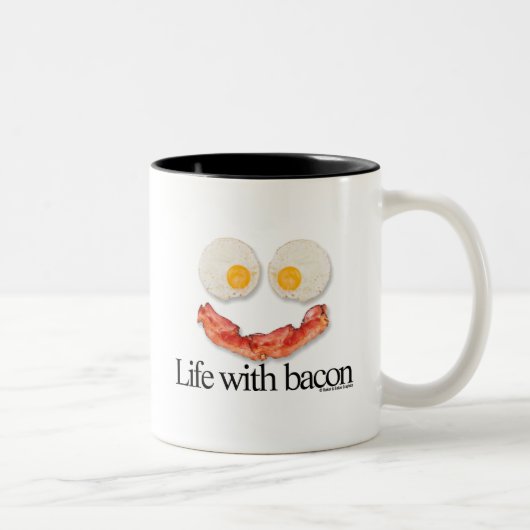 Leven met Bacon Tweekleurige Koffiemok (Rechts)