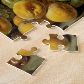 Leven met Bord van druiven, perziken, peren Legpuzzel (Zijkant)