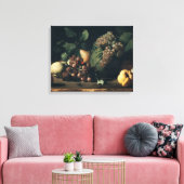 Leven met druiven en Pomegranaat Canvas Afdruk (Insitu (Woonkamer))