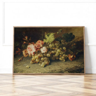 Leven met druiven poster