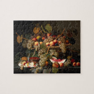 Leven met druivenolie op Canvas Legpuzzel