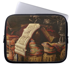 Leven met een boek over muziek laptop sleeve