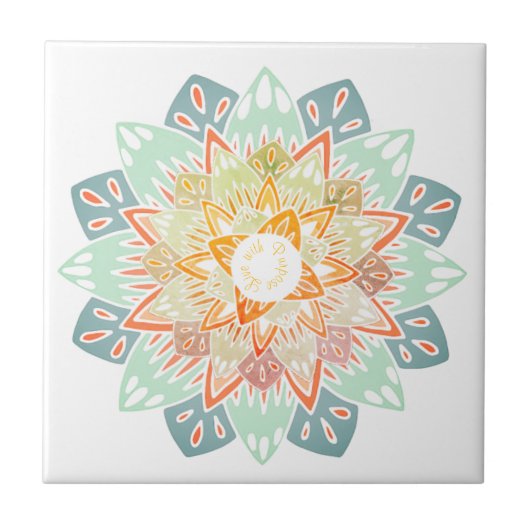 Leven met een doel Mandala Tegeltje (Voorkant)