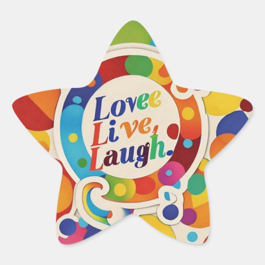 "Leven met een doel" Ster Sticker (Voorkant)