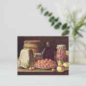 Leven met fruit en kaas briefkaart (Staand voorkant)