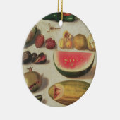 Leven met fruit en snoep keramisch ornament (Rechts)