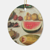Leven met fruit en snoep keramisch ornament (Links)