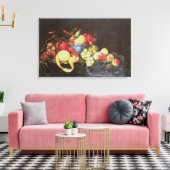 Leven met fruit in Delft Bowl, inclusief een P Canvas Afdruk (Insitu (Woonkamer))