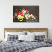 Leven met fruit in Delft Bowl, inclusief een P Canvas Afdruk (Insitu (Slaapkamer))