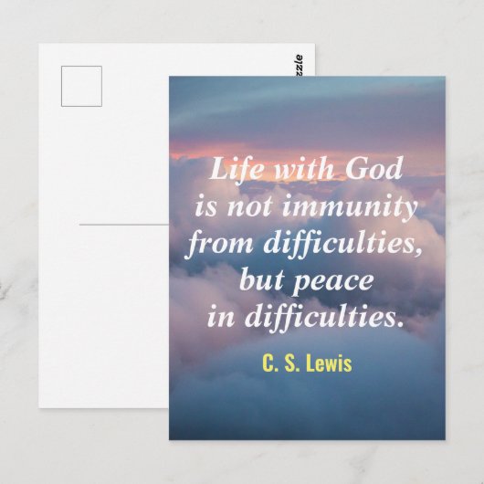 Leven met God Quote Postkaart (Voorkant / Achterkant)