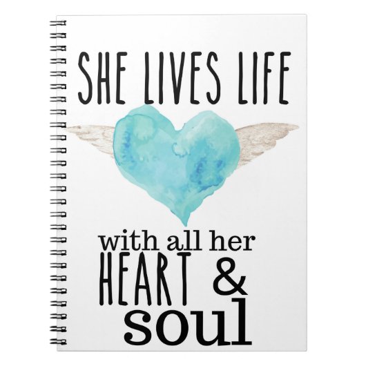 Leven met hart en ziel dagboek voor haar notitieboek (Voorkant)