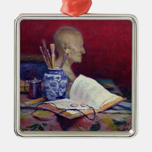 Leven met hoofd Voltaire Metalen Ornament (Voorkant)