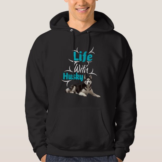 Leven met Husky Hoodie (Voorkant)
