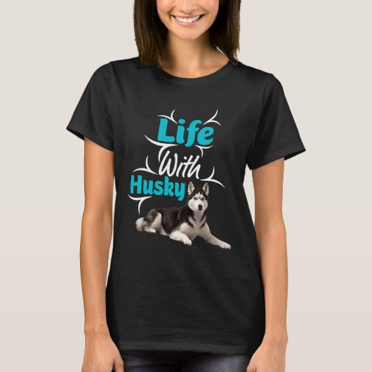 Leven met Husky T-shirt (Voorkant)