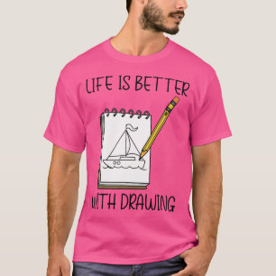 Leven met illustrator voor schetsen en schilderen t-shirt