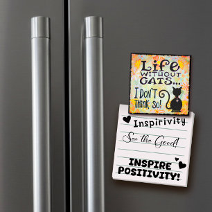 Leven met katten grappig schattig trendy magneet