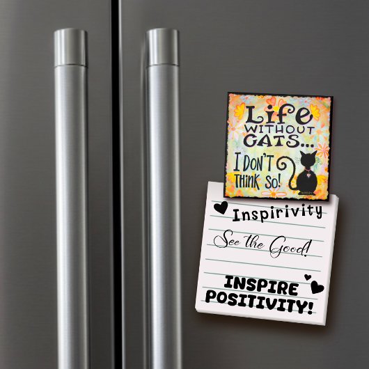 Leven met katten grappig schattig trendy magneet