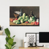 Leven met komkommers en tomaten poster (Thuiskantoor)