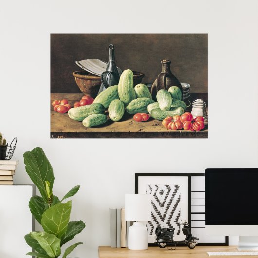 Leven met komkommers en tomaten poster (Thuiskantoor)