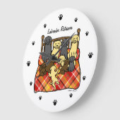 Leven met Labradors Cartoon Grote Klok (Hoek)