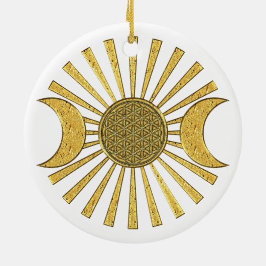 Leven met maan keramisch ornament (Achterkant)