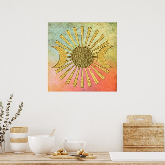 Leven met maan poster (Keuken)