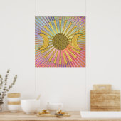 Leven met maan poster (Keuken)