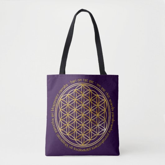 Leven met Moola Mantra Tote Bag (Voorkant)