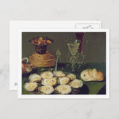 Leven met oesters en bril (olie op het paneel) briefkaart (Voorkant / Achterkant)