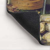 Leven met oesters en bril (olie op het paneel) muismat (Hoek)