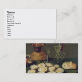 Leven met oesters en bril (olie op het paneel) visitekaartje (Voorkant / Achterkant)