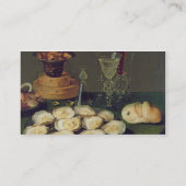 Leven met oesters en bril (olie op het paneel) visitekaartje (Achterkant)