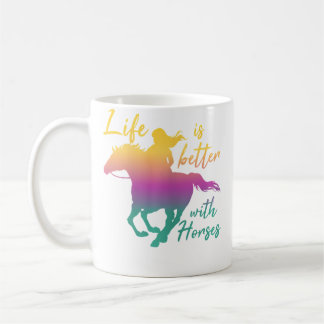 Leven Met Paarden Vrouwen Paardrijden Paardeneigen Koffiemok