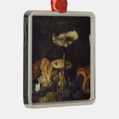 Leven met paddenstoelen en botervliegen metalen ornament (Rechts)