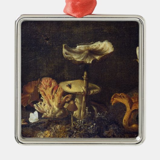 Leven met paddenstoelen en botervliegen metalen ornament (Voorkant)
