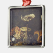 Leven met paddenstoelen en botervliegen metalen ornament (Links)