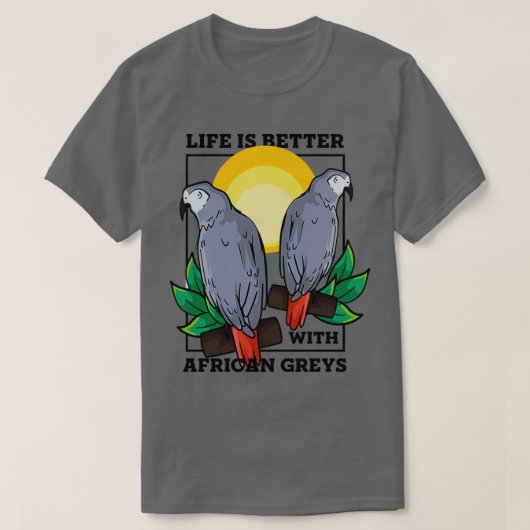 Leven met papegaaiachtigen t-shirt (Design voorkant)