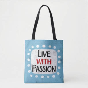 Leven met passie Canvas tas