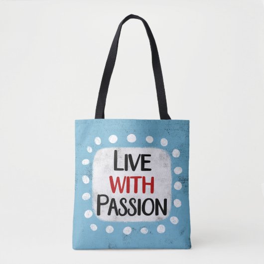 Leven met passie Canvas tas (Voorkant)