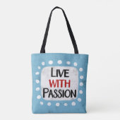 Leven met passie Canvas tas (Achterkant)