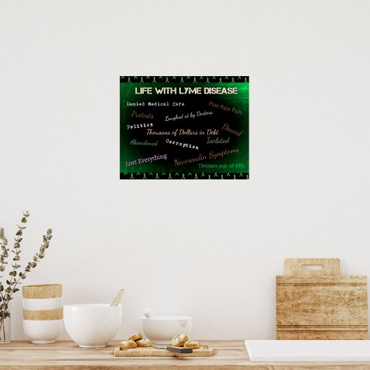 Leven met Poster van de ziekte van Lyme (Keuken)