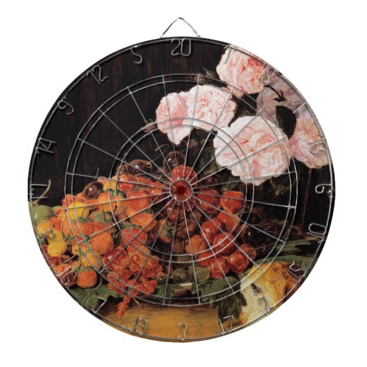 Leven met Rozen, aardbeien en brood Dartbord (Voorkant)