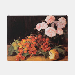 Leven met Rozen, aardbeien en brood Deurmat