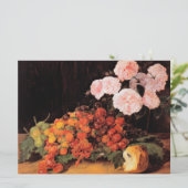 Leven met Rozen, aardbeien en brood Kaart (Staand voorkant)