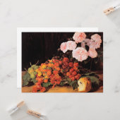 Leven met Rozen, aardbeien en brood Kaart (Voorkant / Achterkant in situ)