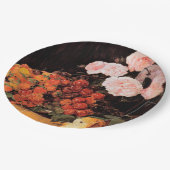 Leven met Rozen, aardbeien en brood Papieren Bordje (Gekanteld)