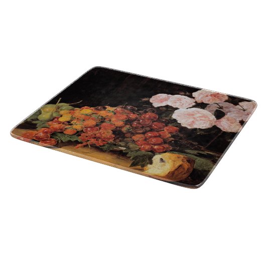 Leven met Rozen, aardbeien en brood Snijplank (Hoek)