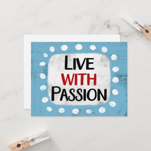 Leven met Wenskaart Kaart (Voorkant / Achterkant in situ)